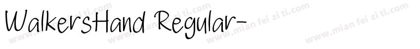 WalkersHand Regular字体转换
